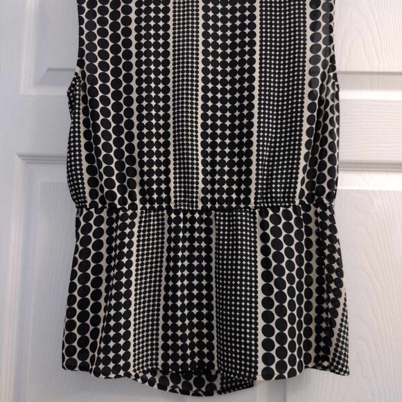 Who What Wear Size Large Shirt Sheer Black And White Chiffon - Picture 3 of 4